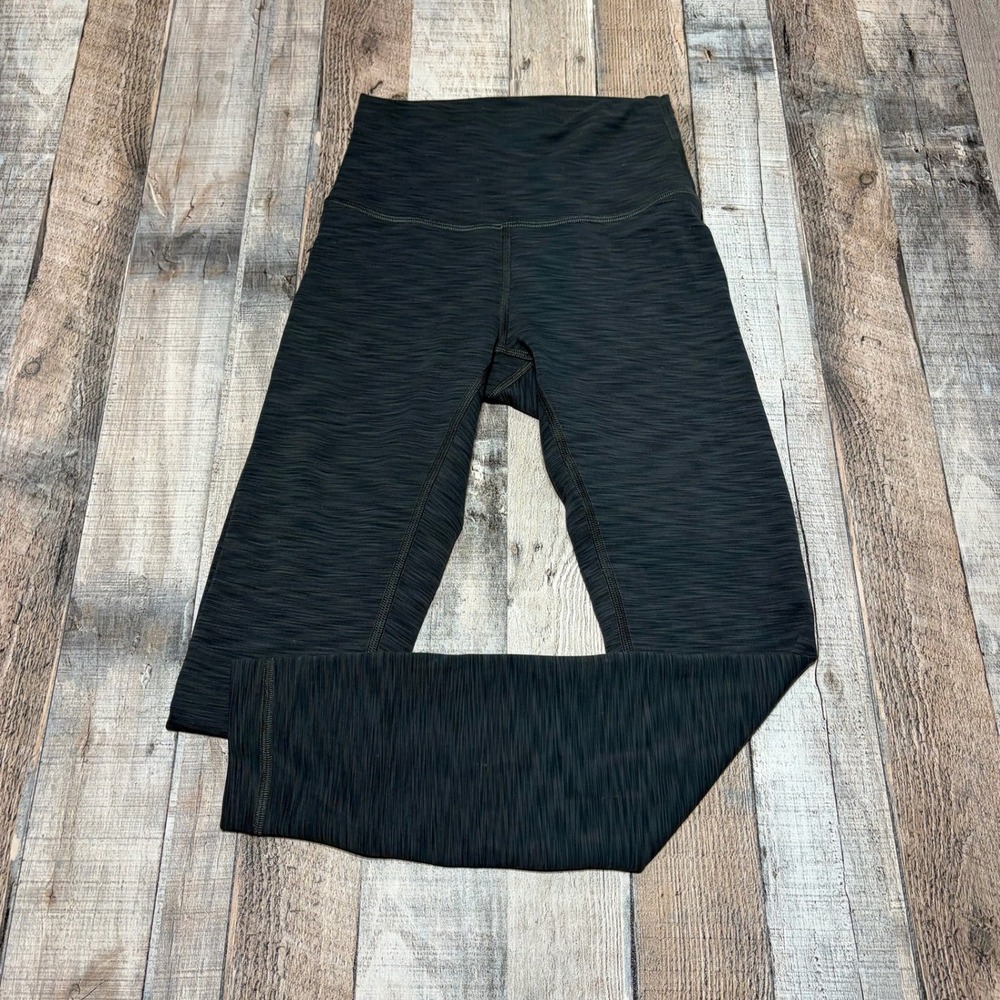 Lululemon Leggings Womens 2 Gray Space Dye High Rise 7/8 Length Yoga Activewear